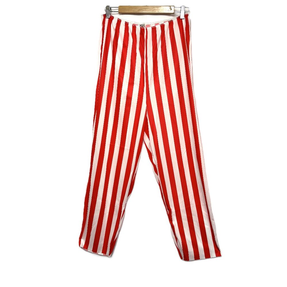 Pirate red white stripe Polyester  Pants Disguise NWOT